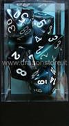 Set Dadi Gemini 5 - Nero-Ciano/Bianco