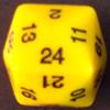 Dado d24 - Opaco - Giallo