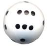 Dado d6 Sferico Opaco - Bianco