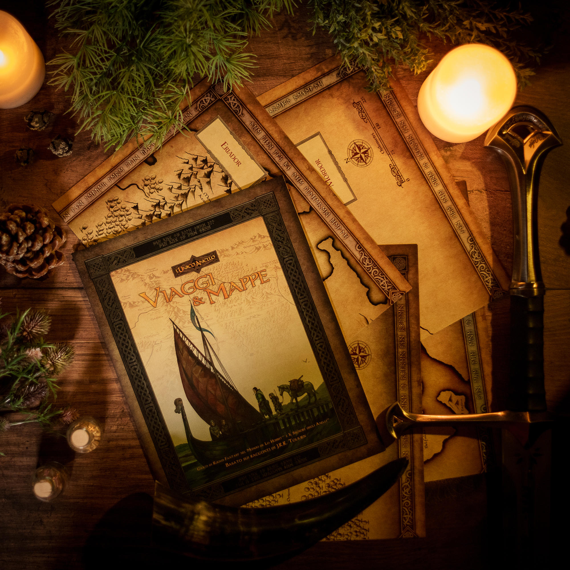 L'Unico Anello - Cofanetto Gioco di Ruolo con Manuali Base + Set di Dadi Esclusivo