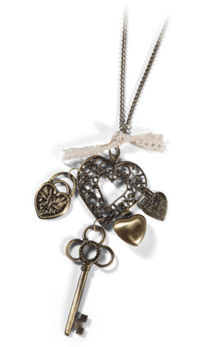 Collana - Pendenti Cuori e Chiave