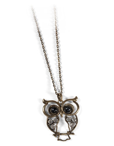 Collana - Pendente Gufo con Cristalli