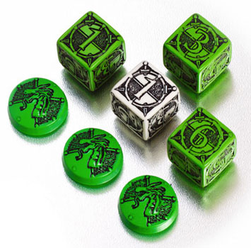 OFFERTA RAVEN PRIME - Kingsburg - Set di Dadi e Segnalini Verde