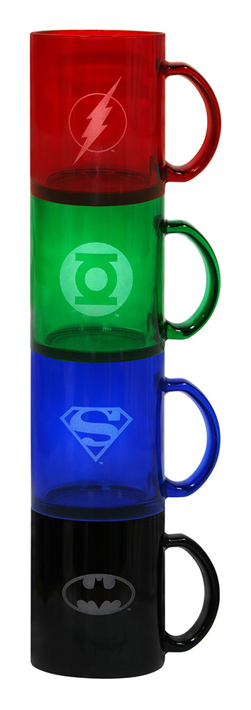 DC Comics: Set di 4 Tazze Traslucide
