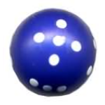 Dado d6 Sferico Opaco - Blu