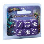 Set 6D6 Pirate Bones - Viola/Bianco Ossa del Diavolo
