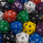 Dadi d20 Jumbo Opachi - Assortimento