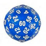 Dado d60 Opaco - Blu
