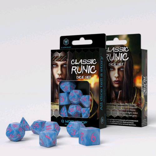 Set Dadi Classici Runici - Ghiaccio, Rosa