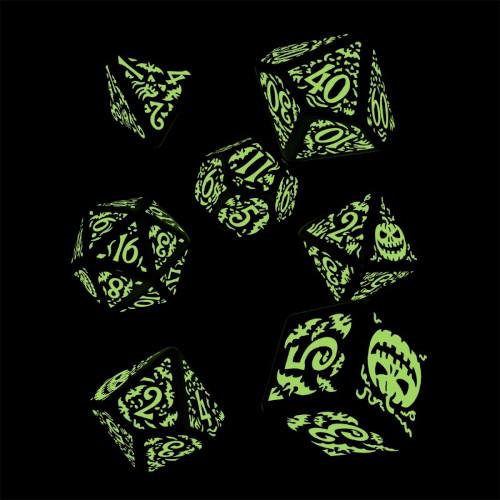 Set Dadi Halloween - Nero, Fluorescente