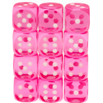 Set 36D6 Trasparenti - Rosa/Bianco