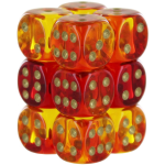 Set 36D6 Gemini Trasparente - Rosso-Giallo/Oro