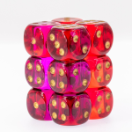 Set 12D6 Gemini Traslucido - Rosso-Viola/Oro