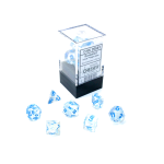 Set Mini Dadi Luminescenti: Borealis - Ghiaccio/Azzurro