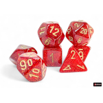 Set Mega Dadi: Glitter - Rosso Rubino/Oro