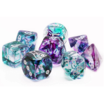 Set 7 Dadi Nebula Poliedrici - Fluorite/Bianco