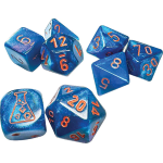 Set 7 Dadi Borealis Poliedrici - Midnight/Rame