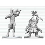 D&D Nolzur's Marvelous Miniatures - Tiefling Bard & Dwarf Cleric