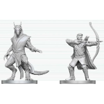 D&D Nolzur's Marvelous Miniatures - Elf Ranger & Dragonborn Monk
