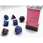 Set Dadi Gemini 7 - Nero-Notte Stellata/Rosso