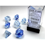 Set Dadi Nebula - Blu Scuro/Bianco