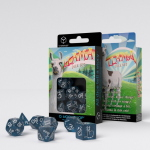 Set Dadi Lama Cangiante - Blu Scuro Glitterato, Bianco