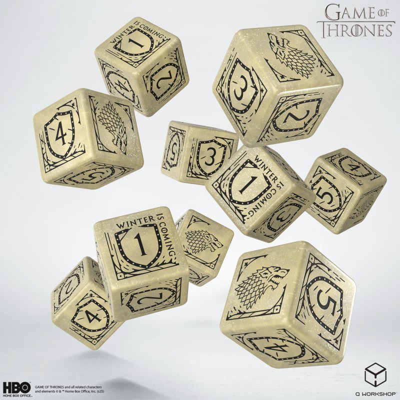 Set Dadi Game of Thrones - House Stark (10XD6)