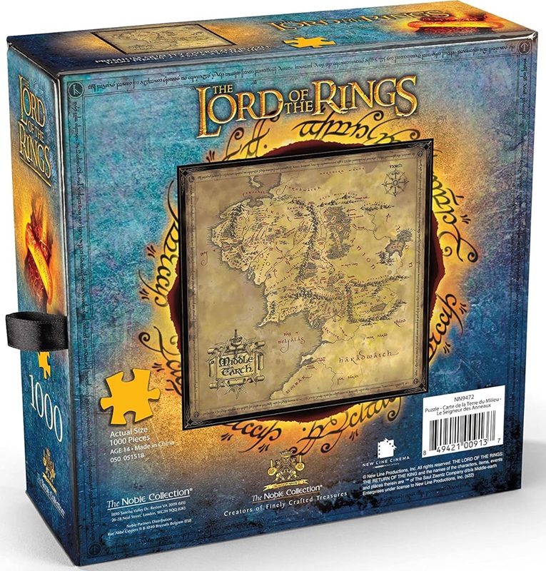 The Lord of the Rings - Puzzle 1000 pz. Map of Middle Earth Premium Quality Oversized