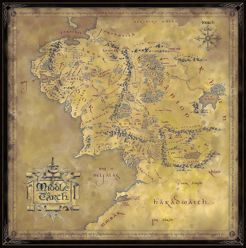 The Lord of the Rings - Puzzle 1000 pz. Map of Middle Earth Premium Quality Oversized