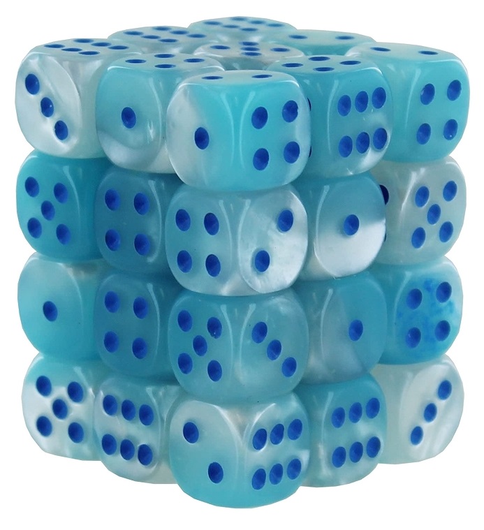 Set 36D6 Gemini Luminescente - Turchese Perlato-Bianco/Blu