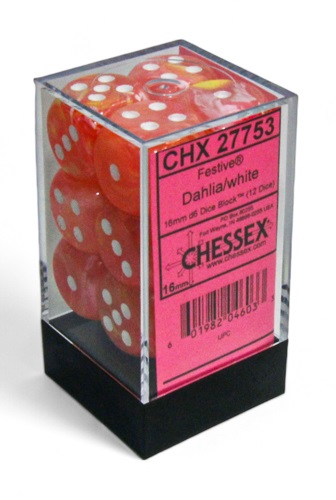 Set 12D6 Festive Luminescente - Dahlia/Bianco