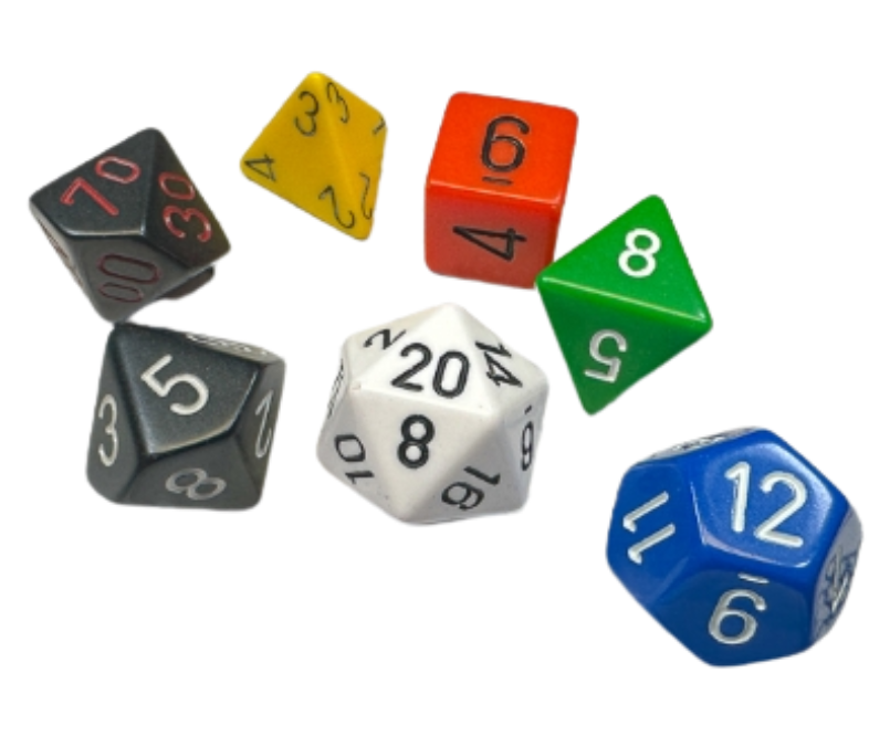 Set Dadi Poliedrici Opachi - Nostalgia: GM & Beginner Player