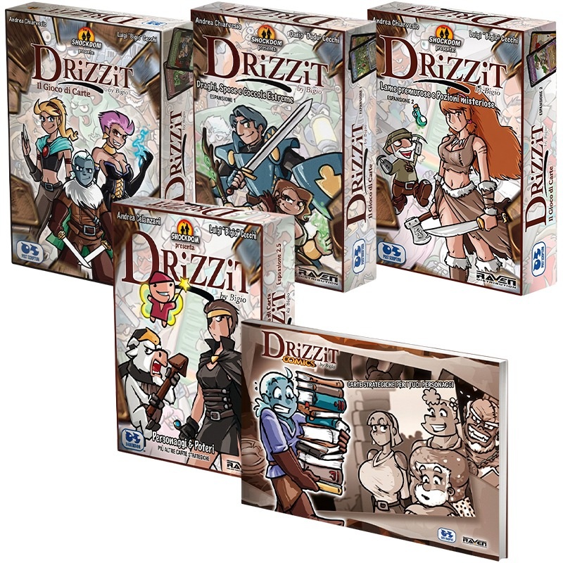 Bundle SAGA COMPLETA Drizzit Il Gioco di Carte + 3 Espansioni + Albo in Italiano