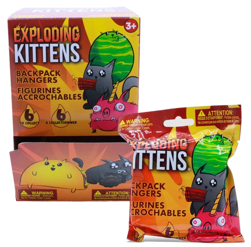 Exploding Kittens - Portachiavi/Peluche da Zaino Display Buste (16)