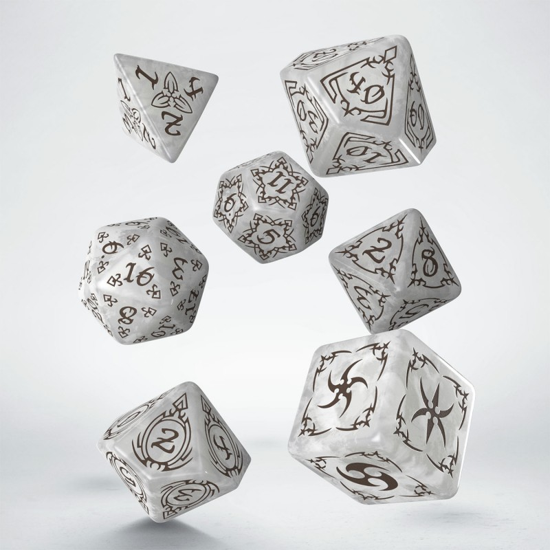 Set Dadi Tribali - Bianco Perla, Marrone