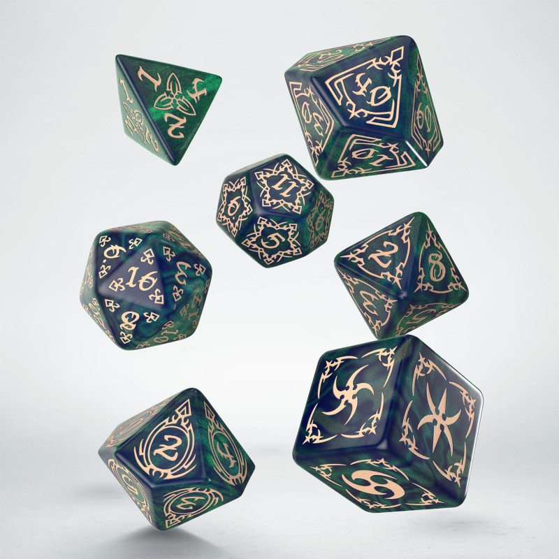 Set Dadi Tribali - Blu-Verde, Beige