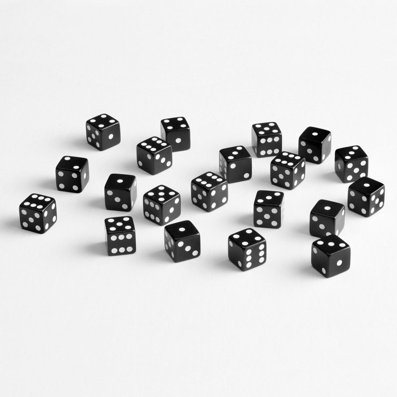 Full Pack Of D6: Nero/Bianco (20)