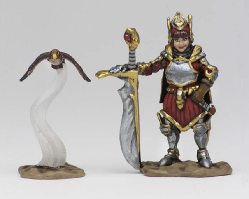 WizKids Wardlings RPG Figures - Girl Fighter & Hunting Falcon