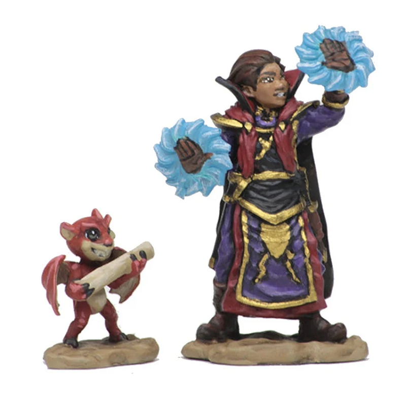 WizKids Wardlings RPG Figures - Boy Wizard & Imp