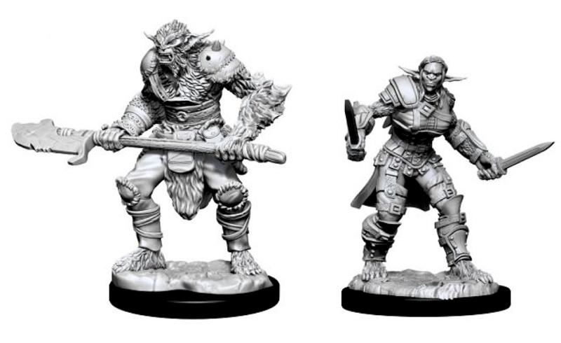 D&D Nolzur's Marvelous Miniatures - Bugbear Barbarian Male & Bugbear Rogue Female