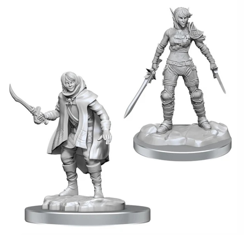 D&D Nolzur's Marvelous Miniatures - Elf Rogue & Half-Elf Rogue Protégé