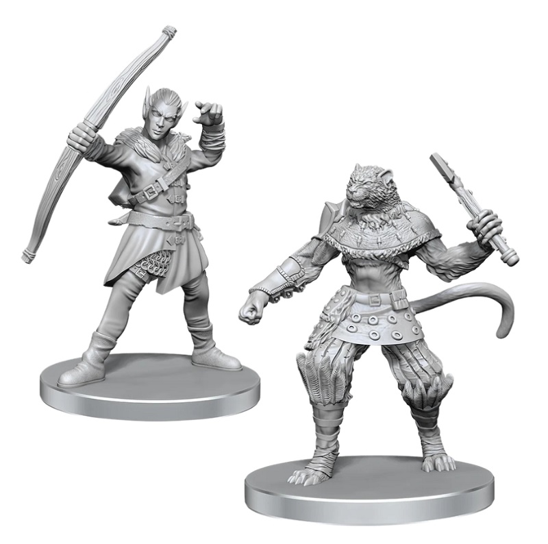 Pathfinder Battles Deep Cuts - Elf Hunter & Catfolk Bandit
