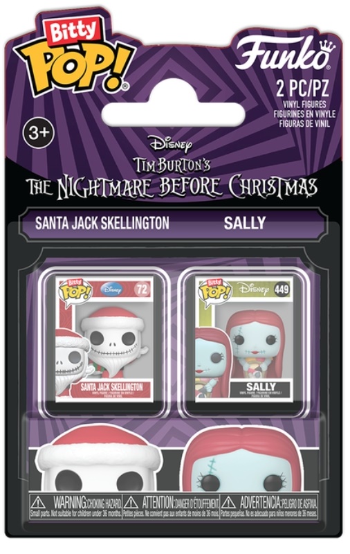 Bitty POP! - The Nightmare Before Christmas: Santa Jack Skellington & Sally